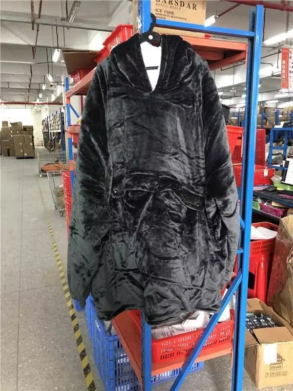 USB heated oversized hoodie blanket with large back heating area in various colors