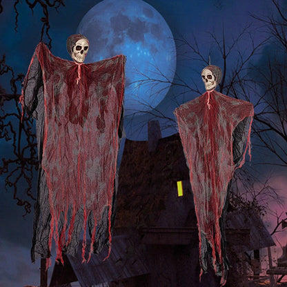 Halloween hanging ghost pendant with dyed blood effect for spooky decorations