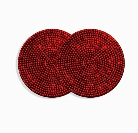 Universal anti-slip silicone cup holder insert with crystal rhinestone design for cars