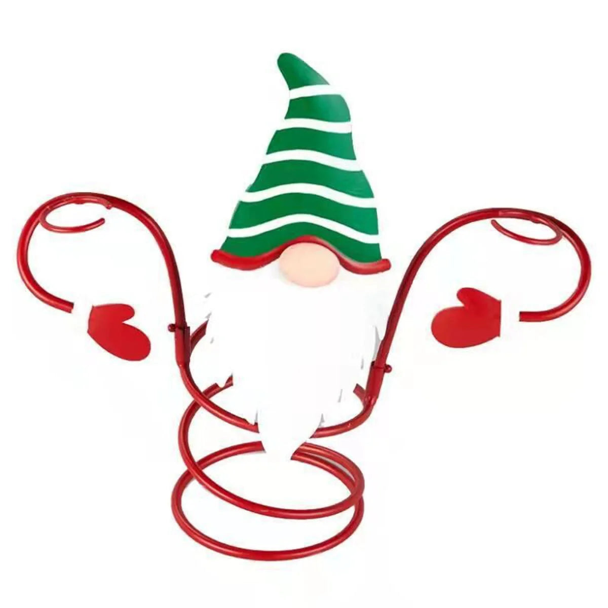 Christmas wine glass holder with festive face and removable arms, 11x11x23cm