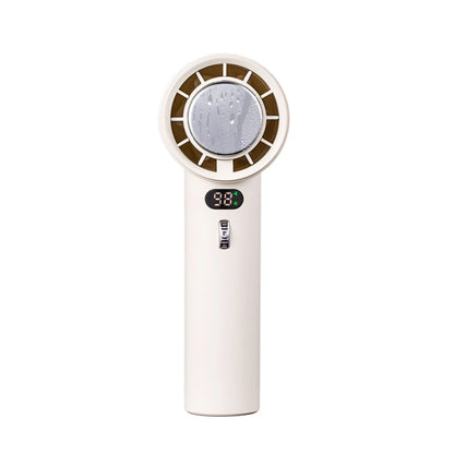 Powerful handheld cooling fan with adjustable wind speeds, long-lasting 3000mAh battery, and semiconductor refrigeration technology