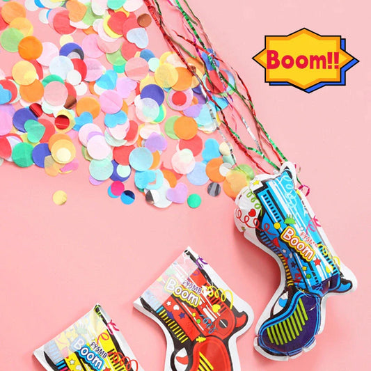 Automatic inflatable spray balloon with confetti for parties
