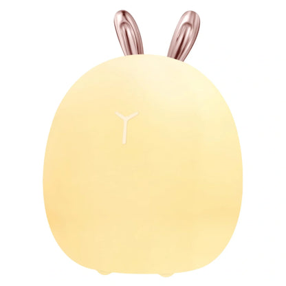 Adjustable silicone night light for baby feeding with deer and rabbit designs