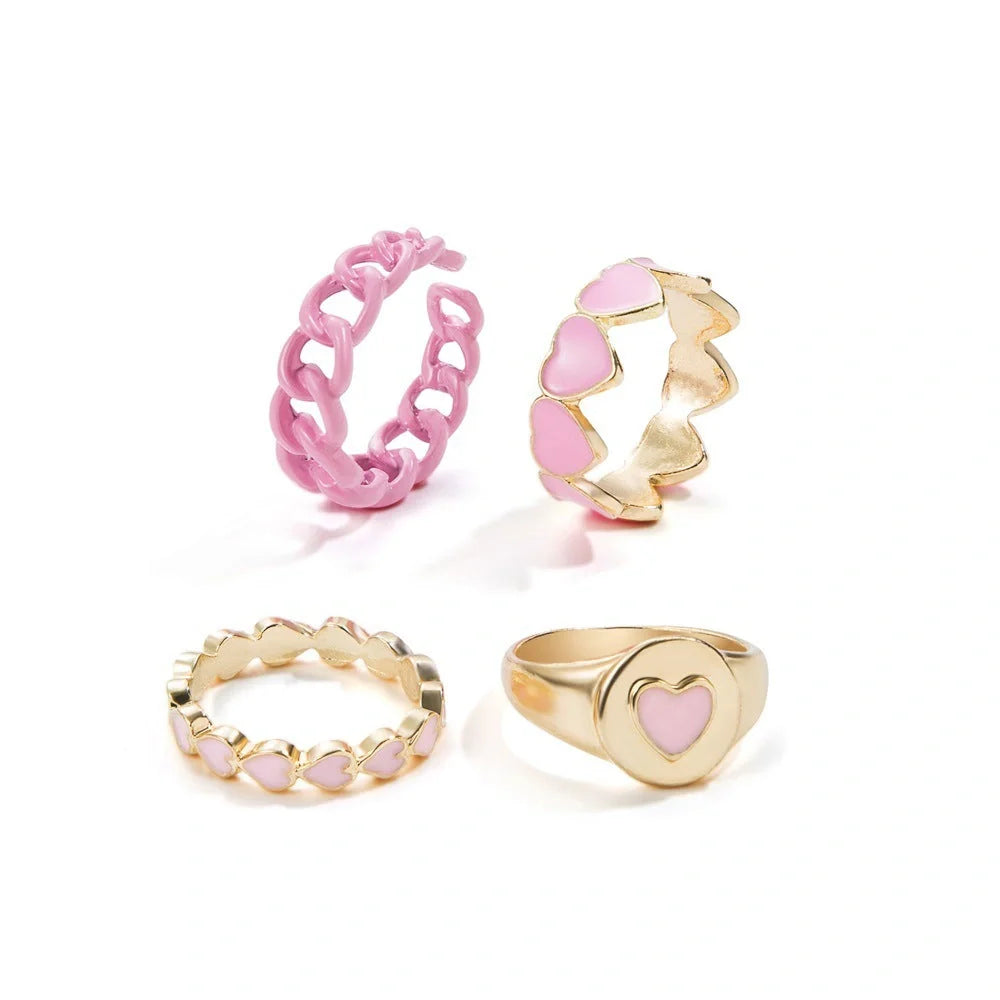 Punk style adjustable butterfly couple rings in gold and silver