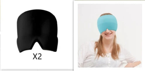 Soothing Ice Therapy Eye Mask for Headache and Migraine Relief, Flexible Gel Material, Adjustable Strap
