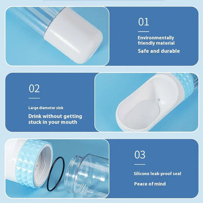Portable dog water cup with one-click lock for outdoor travel