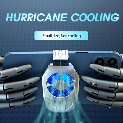 Powerful Mobile Phone Cooling Fan with Gamepad Mount - Sleek Design, Efficient Cooling for Uninterrupted Mobile Gaming
