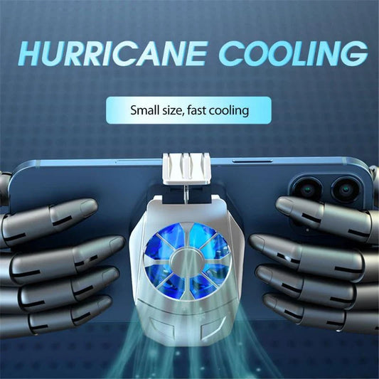Powerful Mobile Phone Cooling Fan with Gamepad Mount - Sleek Design, Efficient Cooling for Uninterrupted Mobile Gaming