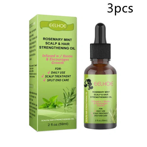Rejuvenating Rosemary & Mint Hair Growth Serum - Nourishing formula to promote healthy scalp and stimulate hair regeneration