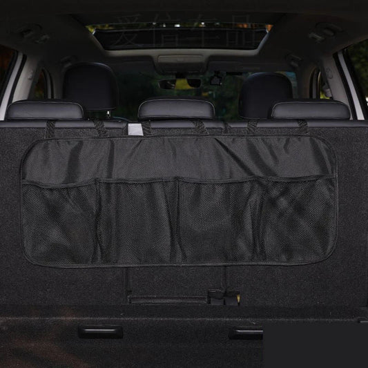 Premium car trunk organizer made of durable Oxford cloth with multiple compartments for organized storage
