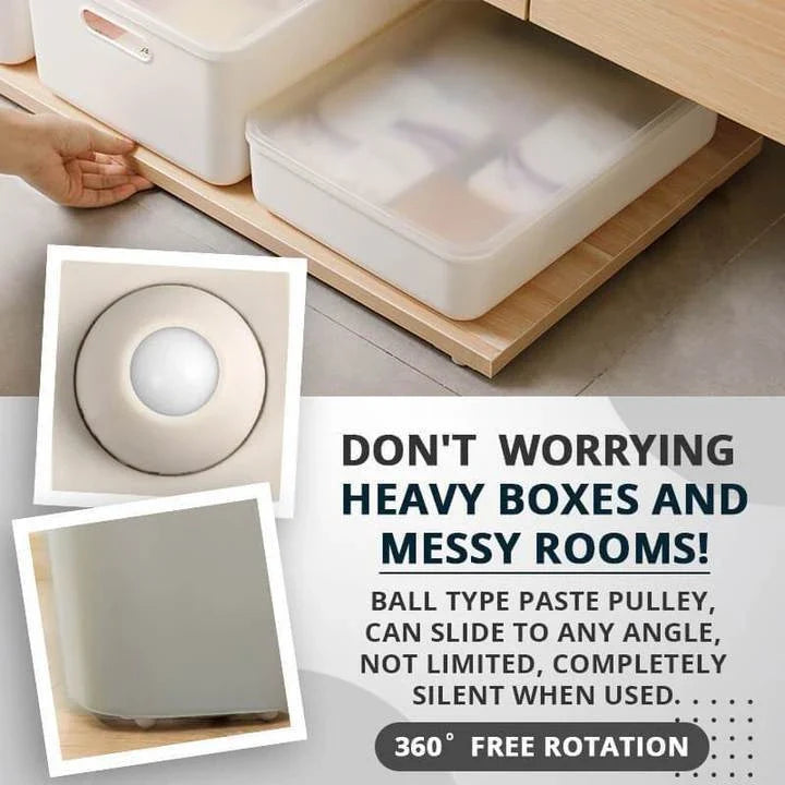 Smooth-rolling stainless steel castors with 360-degree swivel for easy mobility and silent operation