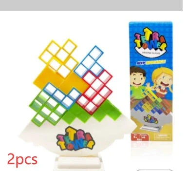 Balance Stacking Board Games for kids and adults, educational toy with plastic blocks