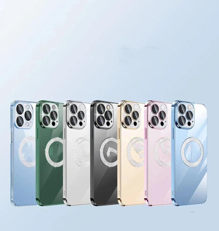 Electroplated Soft Diamond Ring iPhone Case in various colours