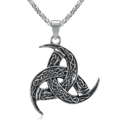 Vintage Norse rune necklaces for men, featuring a range of intricate Viking symbols and designs crafted from premium stainless steel
