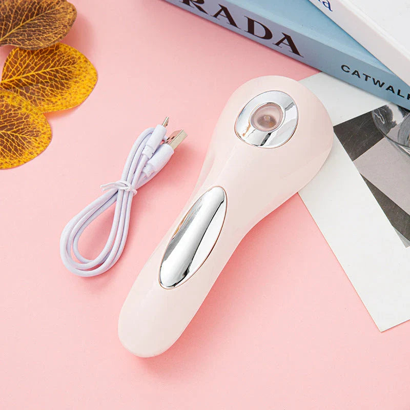 Rechargeable mini UV LED nail lamp in white and pink colors with 5 LED bulbs for curing gel polish
