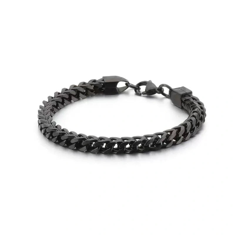 18K Gold Thick Hemp Flowers Titanium Steel Bracelet for men and women