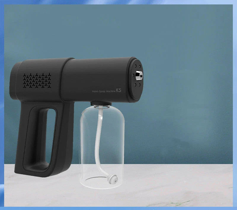 Premium disinfectant mist sprayer with nano-atomisation technology, ideal for home and car cleaning and sanitisation