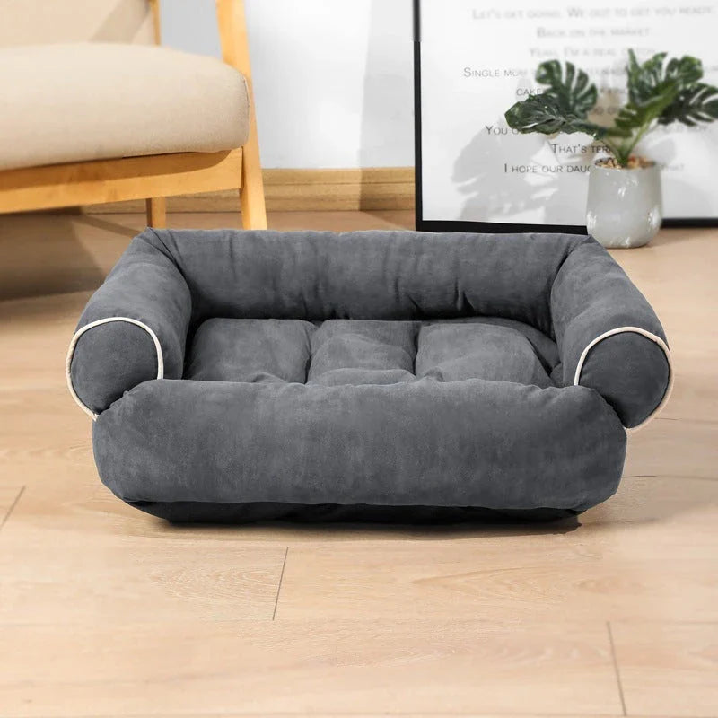 A cosy and plush dog sofa bed with high-elastic PP cotton padding for ultimate comfort and relaxation.