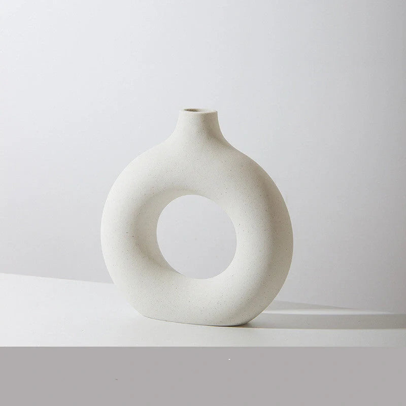Elegant frosted porcelain biscuit vase for modern flower arranging