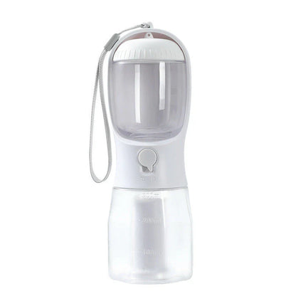 A 3-in-1 pet travel set featuring a water dispenser, food container, and waste bag holder in various color options
