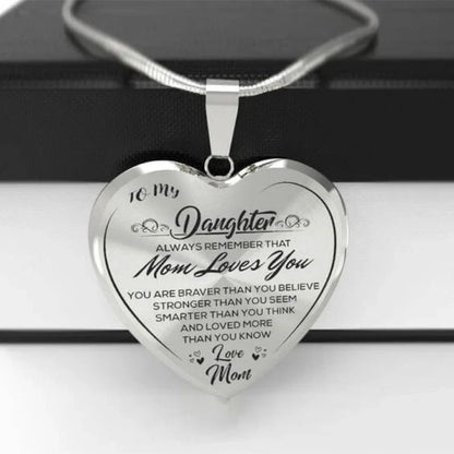 Heart epoxy necklace with adjustable snake chain in gold and silver