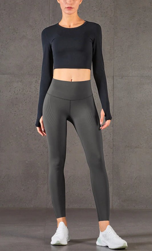High-elastic Nylon Fitness Long Sleeves in various colours
