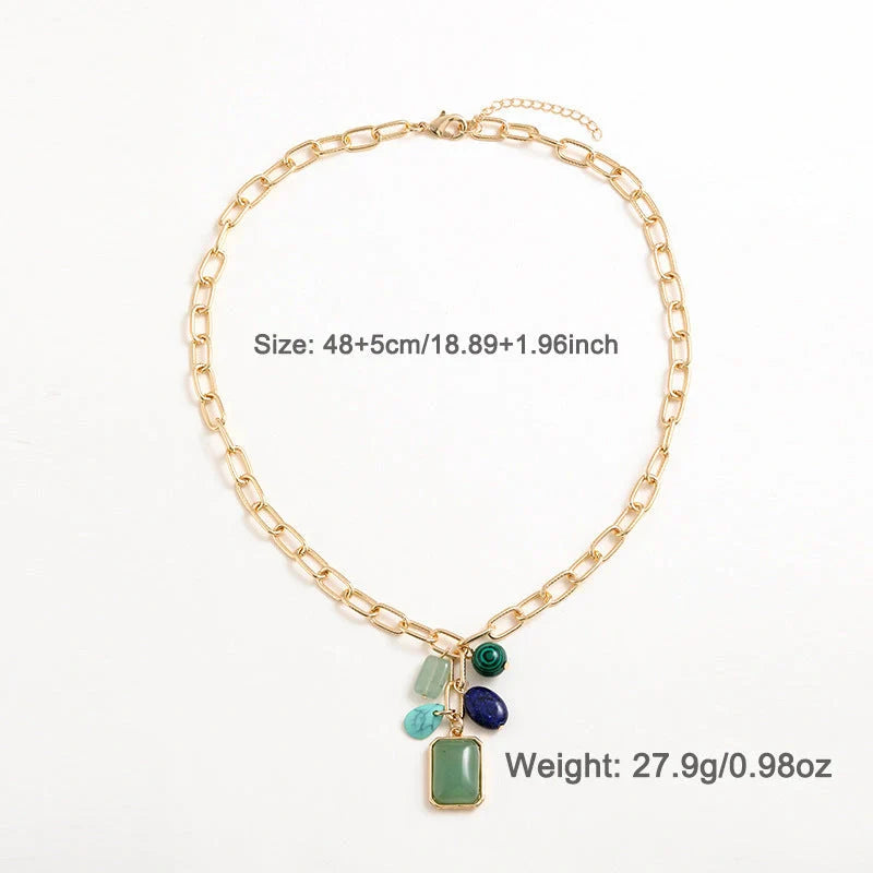 Elegant zinc alloy geometric pendant necklace for women with a unique design