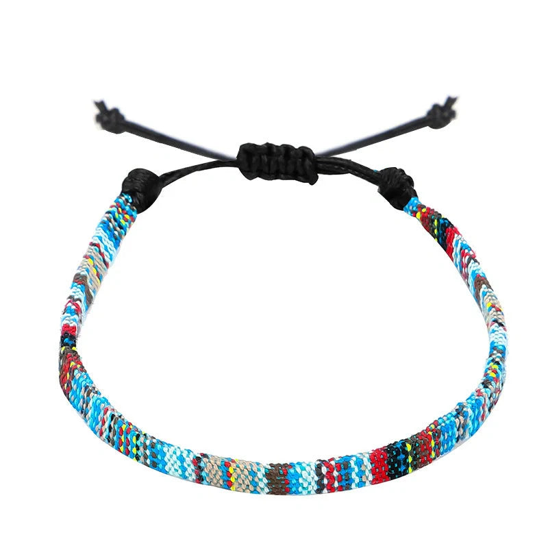 Hand Woven Rainbow Colour Anklet Bohemian Style