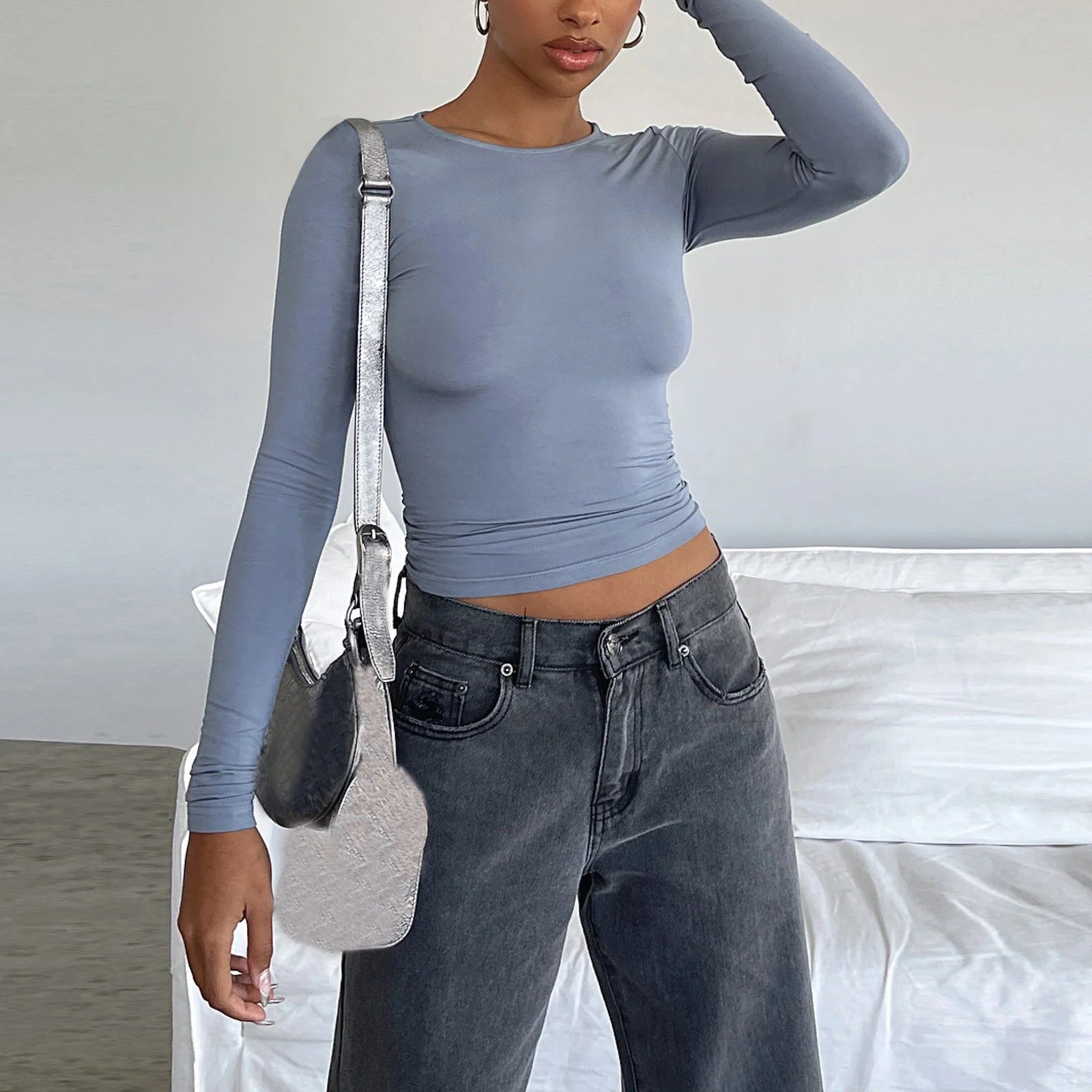 Stylish women's polyester pullover tops in a variety of colours and sizes