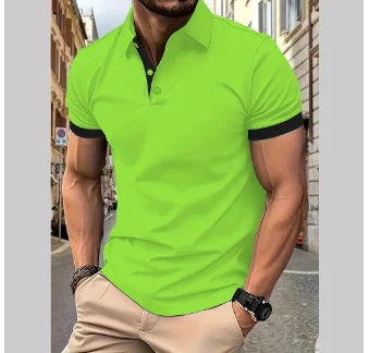 Premium short sleeve polo shirts for men in a variety of vibrant colors and sizes