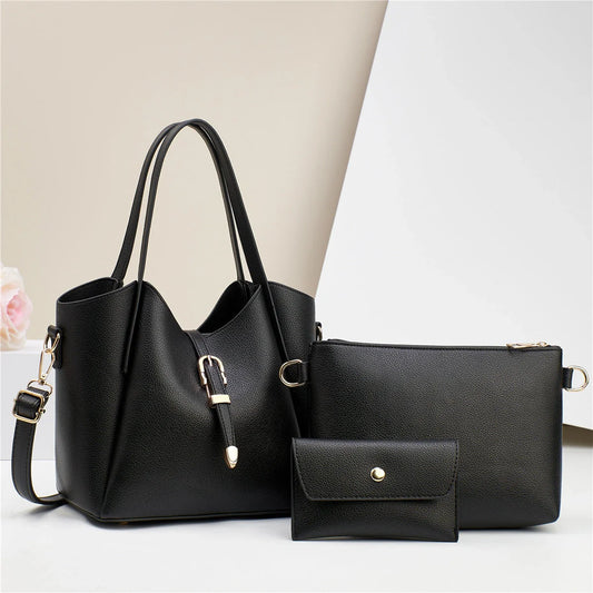 Stylish and practical tote bag set with crocodile embossed pattern, roomy main compartment, and versatile three-piece design in a range of classic British colours