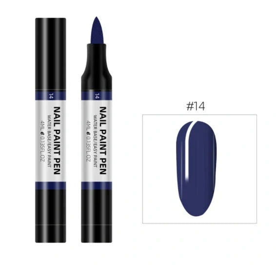 24 colour nail polish painting pen set for 3D nail art designs