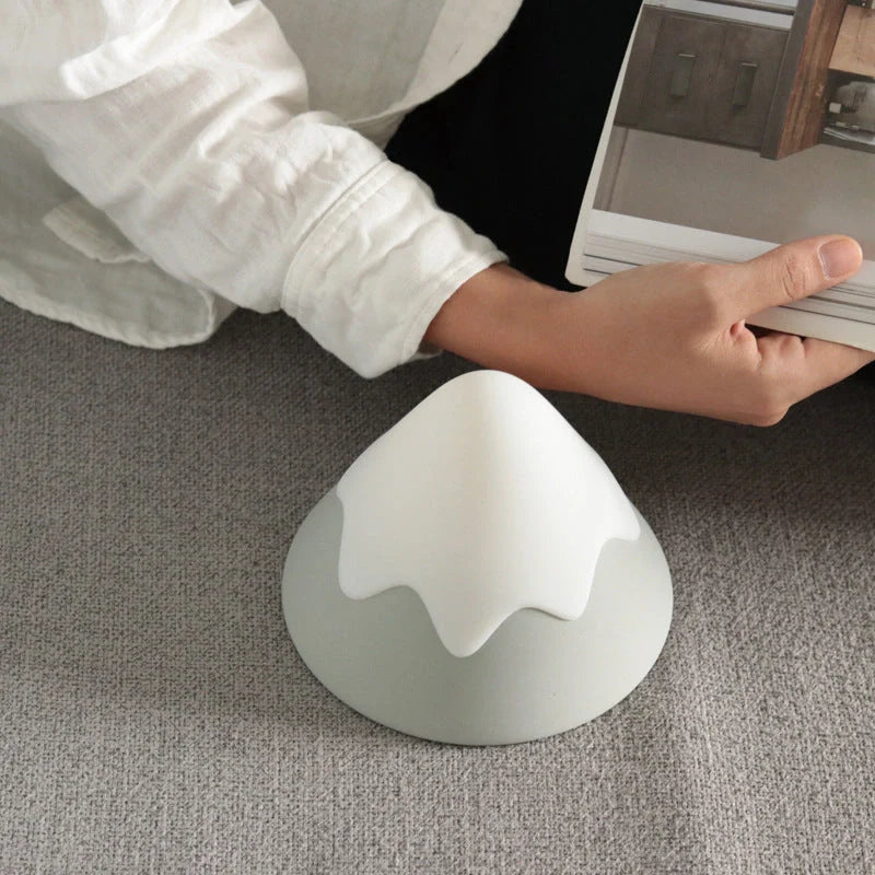 Snow Mountain Induction Night Light with warm white LEDs and compact design