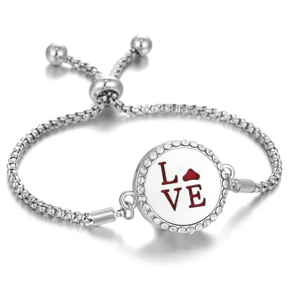 Stylish Aromatherapy Bracelet with Essential Oil Diffuser in various designs
