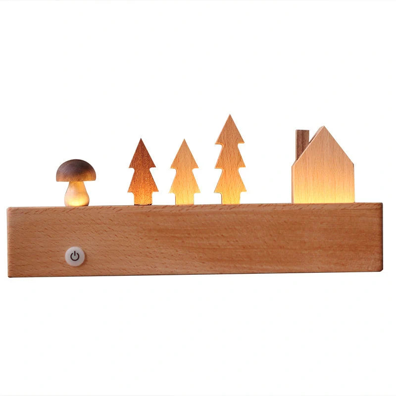 LED Forest Hut Night Light with romantic design and energy-efficient LED technology