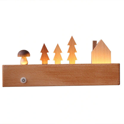 LED Forest Hut Night Light with romantic design and energy-efficient LED technology