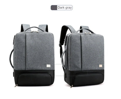 15.6 inch durable nylon laptop bag with anti-theft feature in blue, light grey, and black
