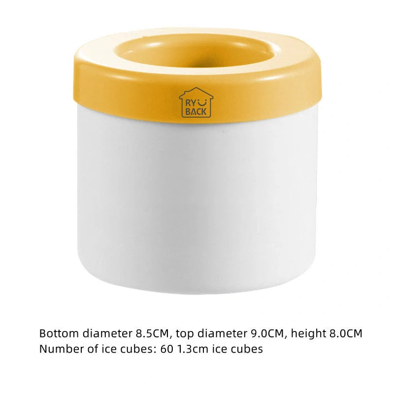 Portable 2-in-1 ice bucket mold with lid for efficient ice making and serving