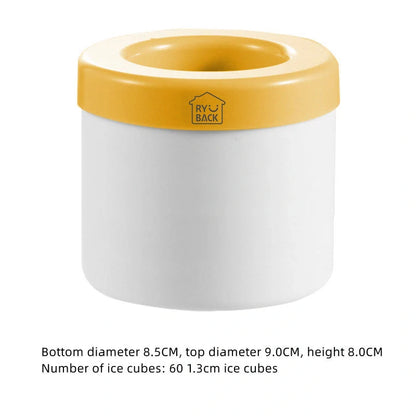Portable 2-in-1 ice bucket mold with lid for efficient ice making and serving
