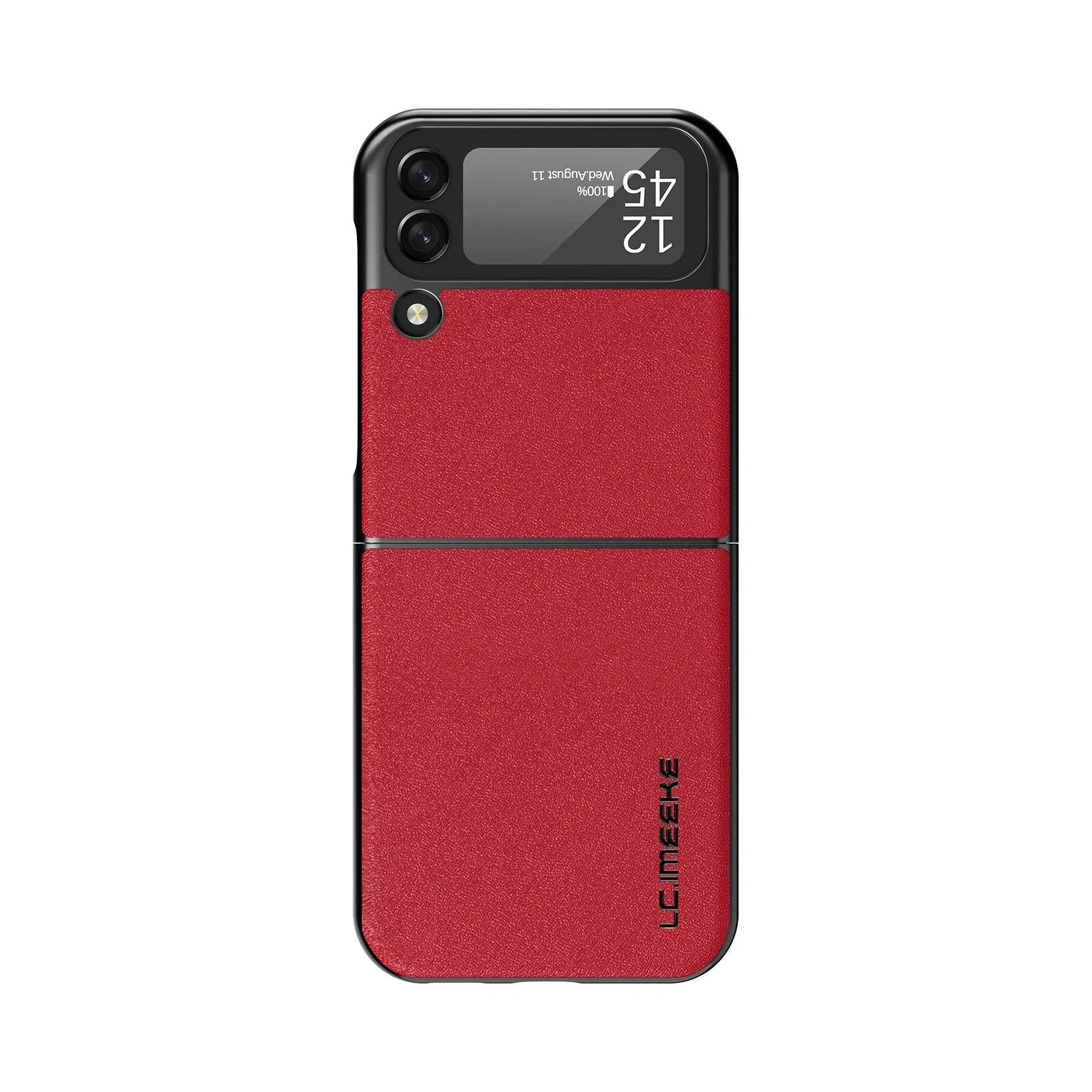 Plain Leather Phone Case for Samsung Galaxy Z Flip3 in various colours