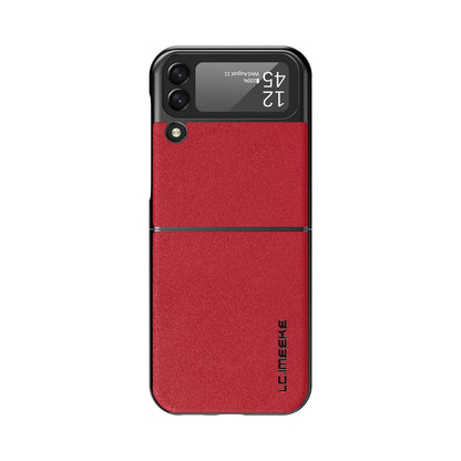 Plain Leather Phone Case for Samsung Galaxy Z Flip3 in various colours