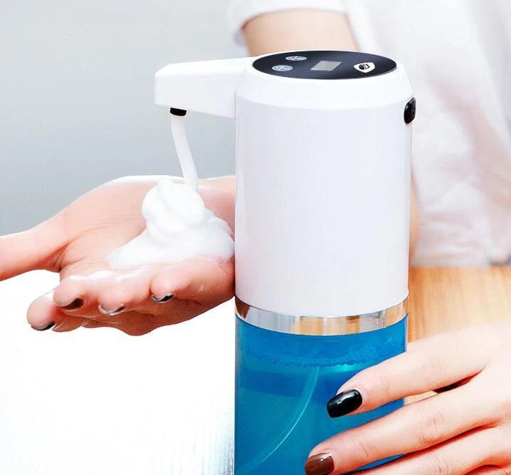 Automatic Induction Foam Soap Dispenser in white with LCD display