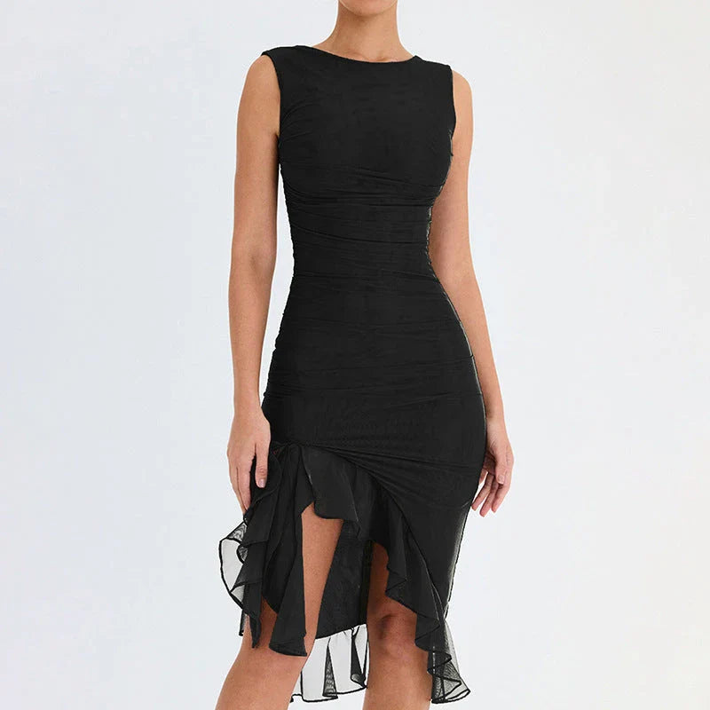 Sleeveless slim-fit mini dress in a variety of vibrant colors, perfect for summer style and comfort