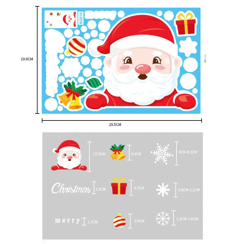 Festive LED string lights with Santa Claus and snowflakes for holiday decor