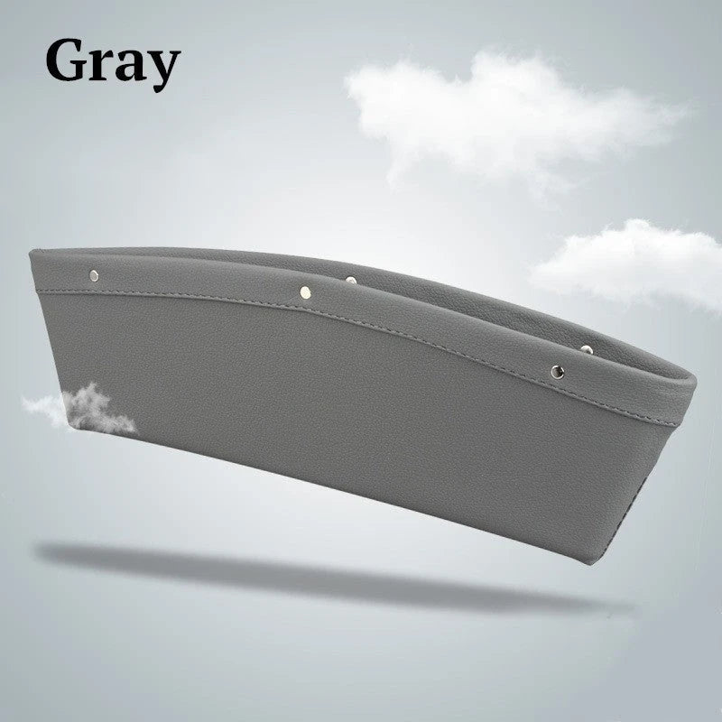Premium Faux Leather Car Seat Organiser Caddy in various colours, providing convenient storage for phones, keys, and other small items