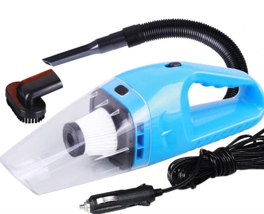 Powerful car vacuum cleaner with 120W motor and compact design for effortless interior cleaning