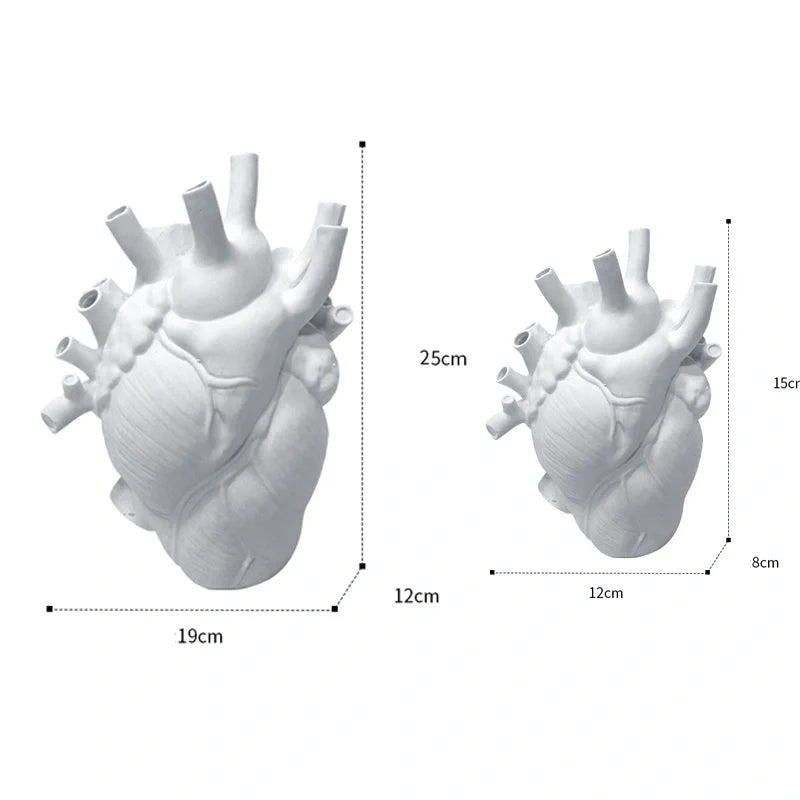 Nordic style heart-shaped dry vase for desktop decoration in various colours