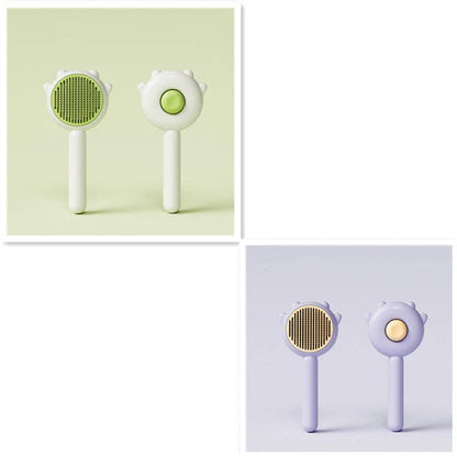 Premium pet grooming comb with massage bristles for a healthy, shiny coat
