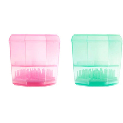 14-hole makeup brush holder in various colours for organising and drying brushes