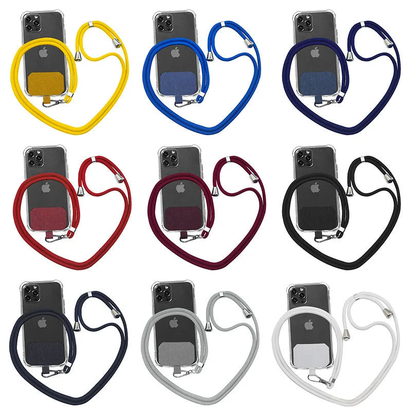 Universal crossbody phone lanyard in various colours with metal buckle